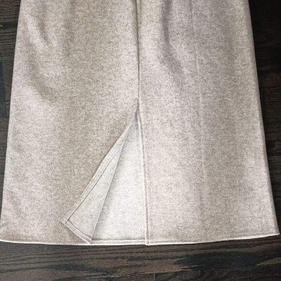 OGL Mid-Length Elegant Cream Pencil Skirt - Picture 5 of 7